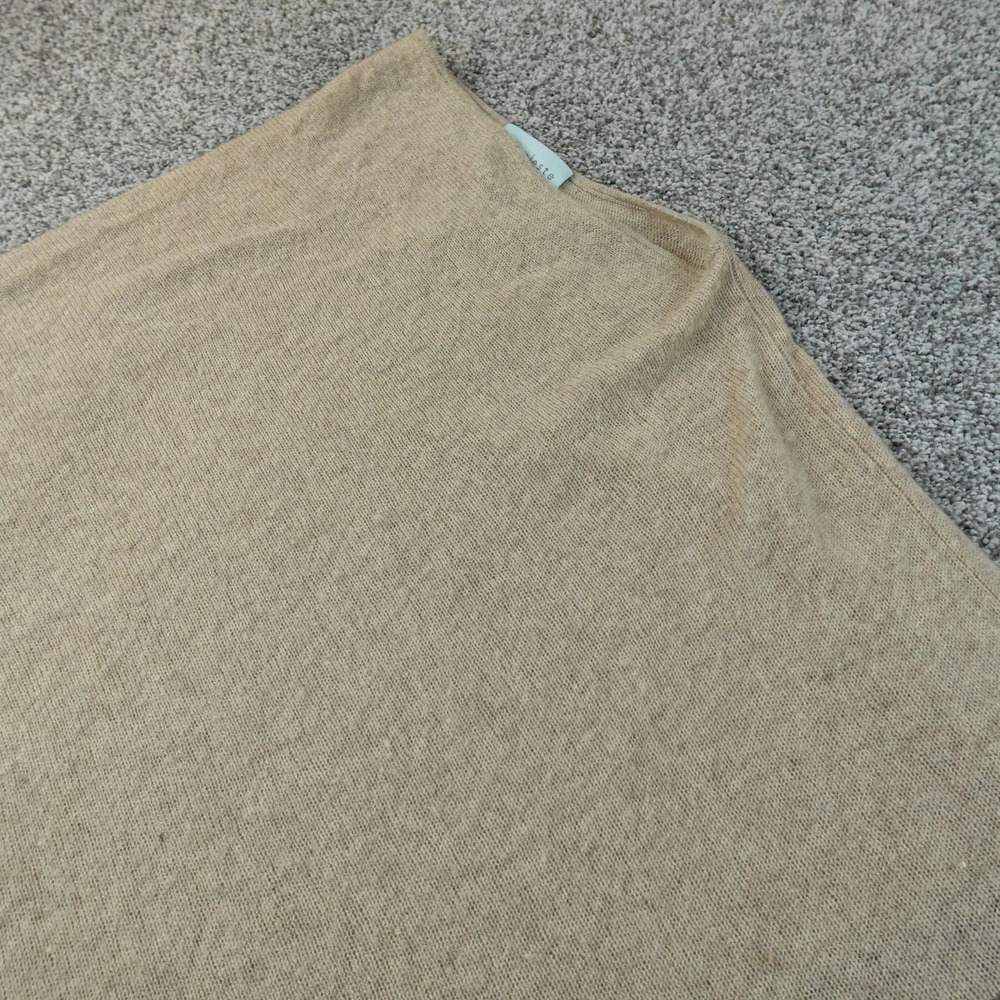Celeste Sweater Womens One Size Beige Wool‎ Cashmere Cape Knit Poncho Top Cozy